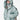SHORT DOWN PUFFER - Slate Gray - closed, hood on