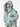 SHORT DOWN PUFFER - Slate Gray - closed, hood on
